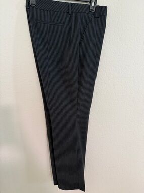 New York & Company Black Pinstripe Dress Trousers